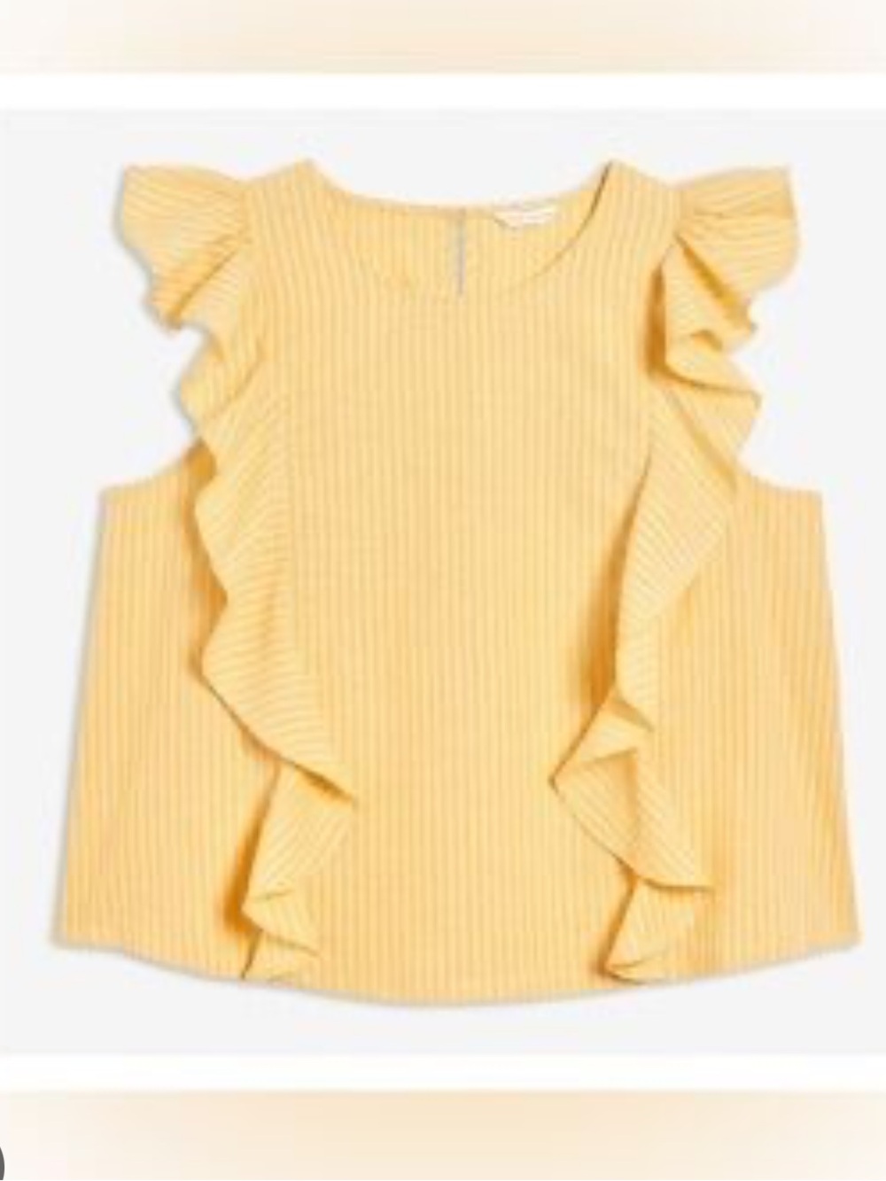 Joe Fresh Yellow Ruffle Ribbed Tank